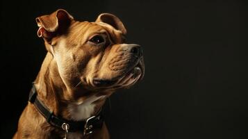 ai generado perro con un perro collar profesional fotografía foto