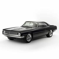 AI generated classic car on a white background photo