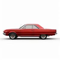 AI generated Classic car on white background photo