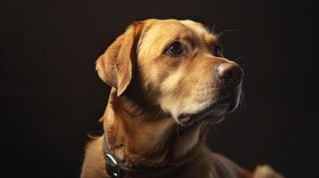 AI generated dog with a dog collar professional photography photo