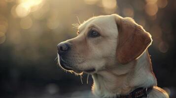 ai generado perro con un perro collar profesional fotografía foto