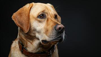 AI generated dog with a dog collar professional photography photo