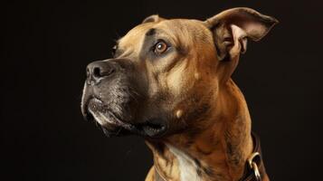 ai generado perro con un perro collar profesional fotografía foto