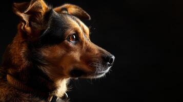 ai generado perro con un perro collar profesional fotografía foto