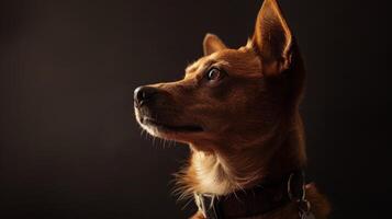 ai generado perro con un perro collar profesional fotografía foto