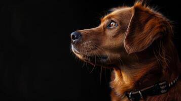 ai generado perro con un perro collar profesional fotografía foto