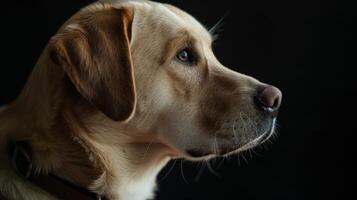 AI generated dog with a dog collar professional photography photo