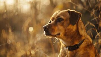 ai generado perro con un perro collar profesional fotografía foto