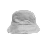 white bucket hat Isolated on a white background photo