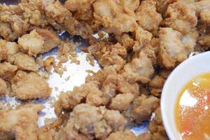 Fried chicken at street food photo