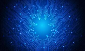 Technology blue circuit light energy power system computer mainboard geometric creative design modern futuristic background vector