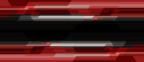 Abstract red black grey cyber light geometric technology futuristic overlap design modern creative background vector