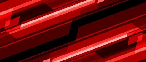 Abstract red black cyber light slash dynamic geometric technology futuristic overlap design modern creative background vector