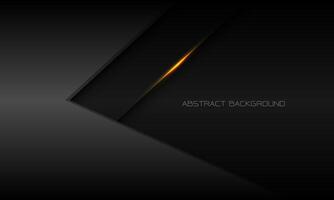 Abstract grey metallic black shadow gold light arrow direction geometric design modern futuristic technology background vector