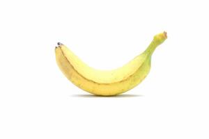 isolated Cavendish bananas on white background.It is a fruit with good taste. It has a delicious aroma. The peel is thin, not sticky. The skin color of bananas turns golden yellow when ripe. photo