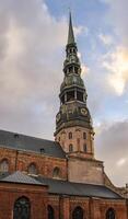 view of St. Peter's Church in Riga in Latvia 11 photo