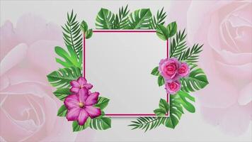 Decorative Beautiful Title, Flower Background, Wedding Template video