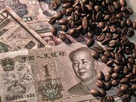 money background with coffee photo