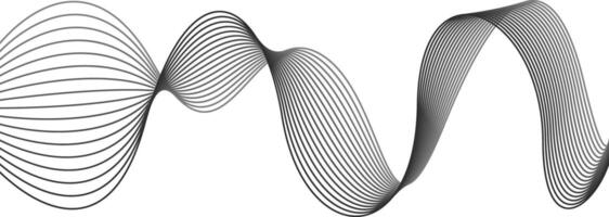 resumen ondulado curva gris degradado líneas aislado en transparente antecedentes. moderno vector antecedentes