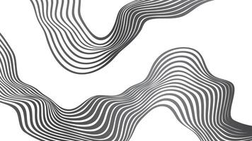 Abstract wavy curve grey gradient lines isolated on transparent background. Modern background illustration vector