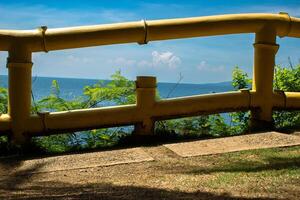 Bamboo cane railing. photo