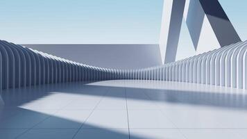 abstract futuristische architectuur, 3d weergave. video