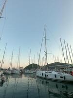 Gocek marina and sea, Fethiye, Turkey photo