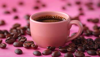 AI generated Coffee background image photo