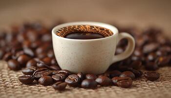 AI generated Coffee background image photo