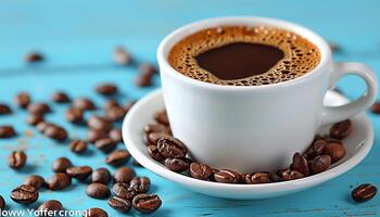 AI generated Coffee background image photo