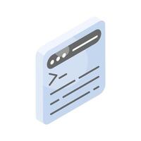 Well designed isometric icon of website development, programming vector