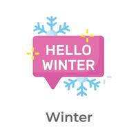 Grab this amazing and unique hell winter icon in modern style vector
