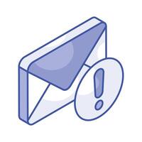 Spam mail isometric icon design ready for premium use vector