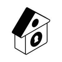 Well designed vector of house protection in trendy isometric style, editable icon