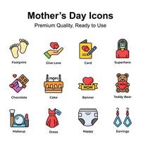 Pack of mothers day icons in editable style, ready for premium use vector