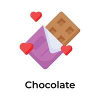 Yummy chocolate, an amazing icon of chocolate in editable style vector