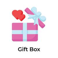 Creatively designed vector of gift box with heart, surprise gift, mothers day present