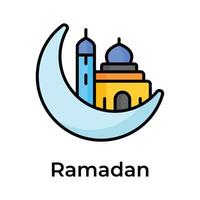 Well designed ramadan moon vector design, ready to use icon