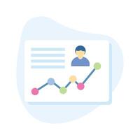 Premium icon of employee performance in flat style vector