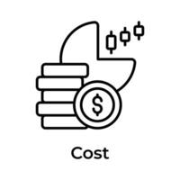 Trading cost vector design, ready to use and download icon