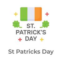 Creative and unique icon of st patrick day in modern design style vector