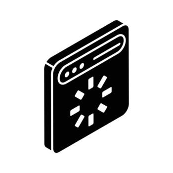 An isometric icon of website loading in modern design style, ready to use vector