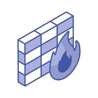 An amazing vector of firewall, internet security icon