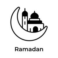 Well designed ramadan moon vector design, ready to use icon
