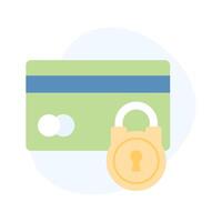 Have a look at this amazing credit card security icon in flat style vector