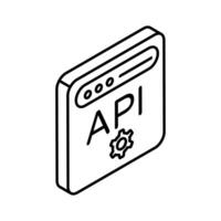 Isometric icon of application programming in trendy style, ready for premium use vector