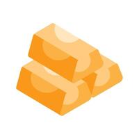 A captivating icon of gold bars, modern gold ingots vector design, finance related concept isometric icon