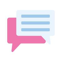 Speech bubble, conversation, negotiating flat icon in trendy style vector