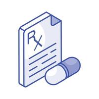 Download this amazing icon of prescription in modern style vector