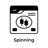 An amazing spinning top icon, online business and finance, trading concept vector